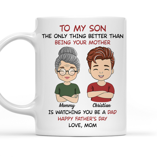 From Mom To Son - Personalized Custom Coffee Mug