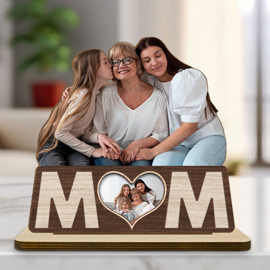 Forever My Mom - Personalized Custom 2-Layer Wood Plaque With Flat Base