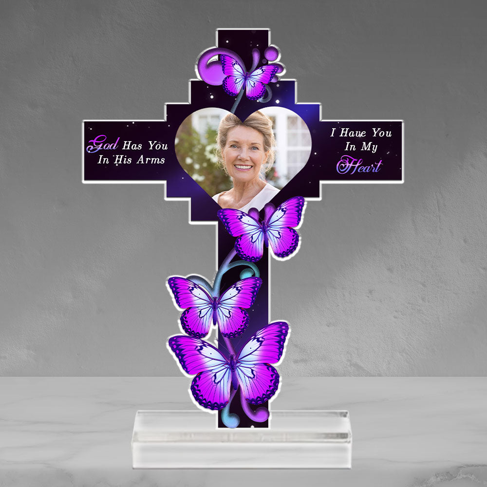 In My Heart Forever -  Personalized Custom Acrylic Plaque With Base