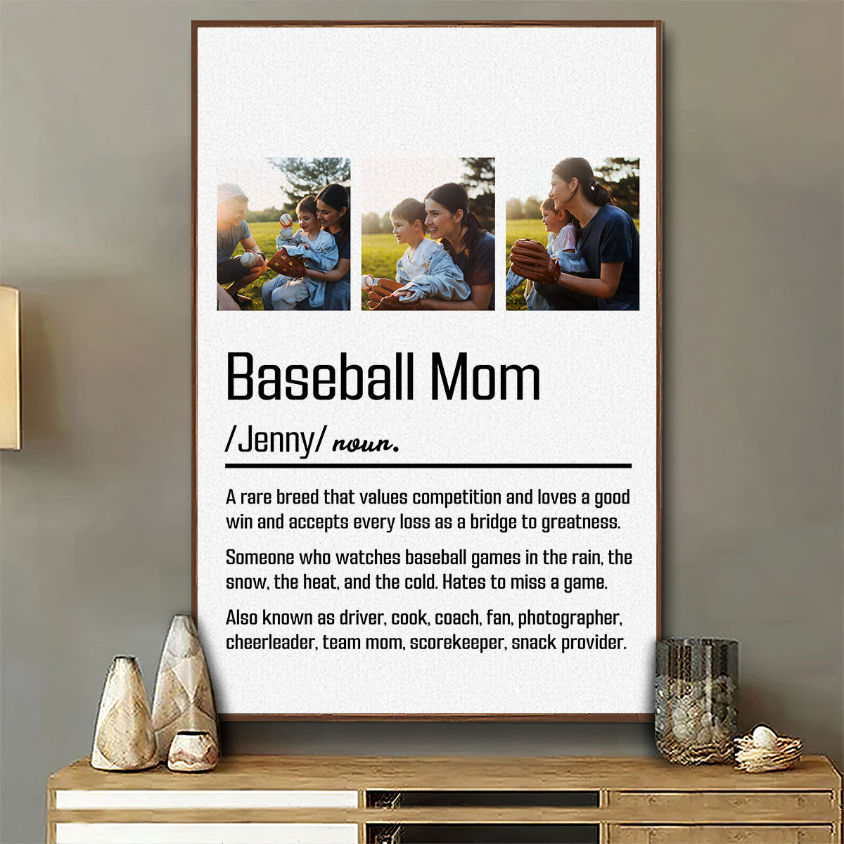 Baseball Moms Never Miss Games - Personalized Custom Poster