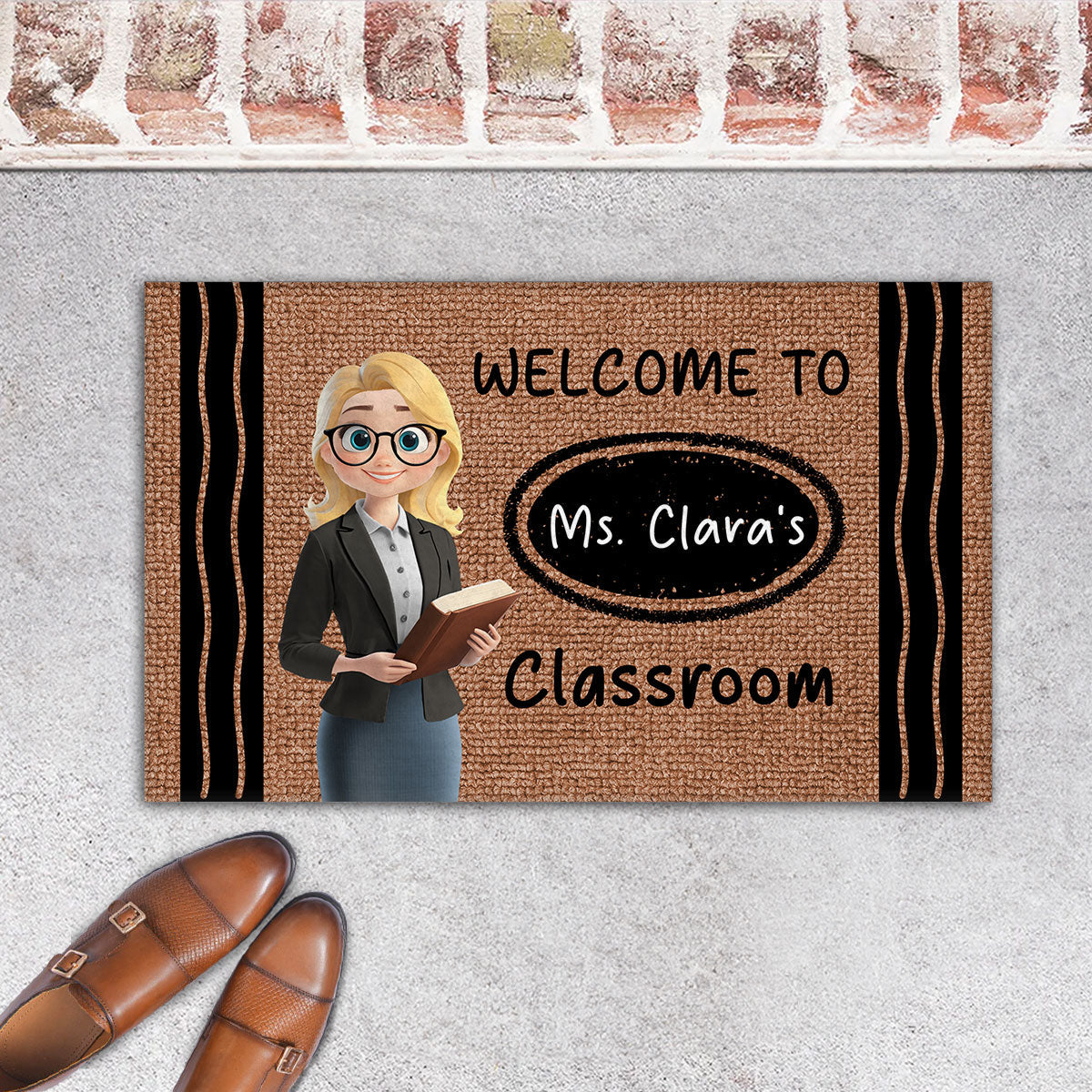 Welcome To Classroom - Personalized Custom Doormat