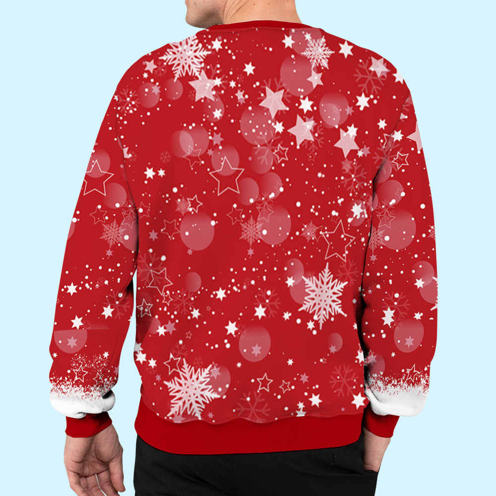 Grandpa And Grandkids Christmas - Personalized Custom All-Over-Print Sweatshirt