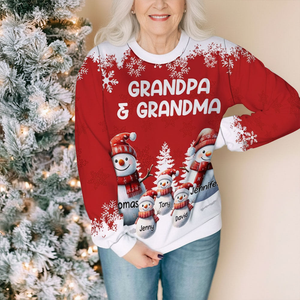 My Fav People Call Me Grandma Grandpa - Personalized Custom All-Over-Print Sweatshirt
