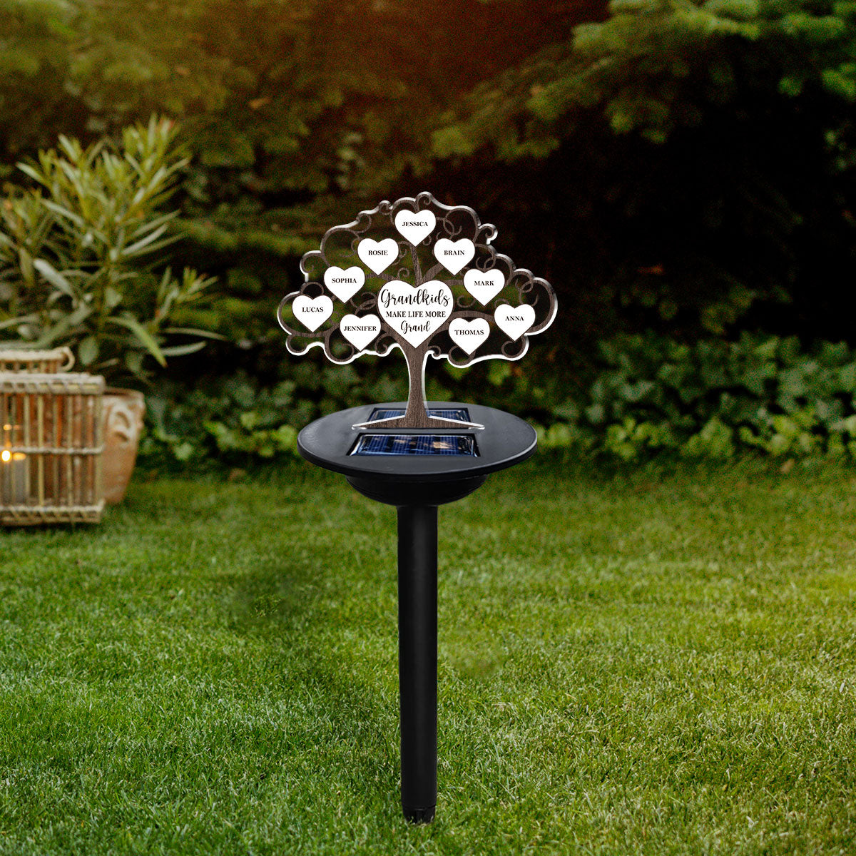 Grandkids Make Life More Grand - Personalized Custom Solar Light
