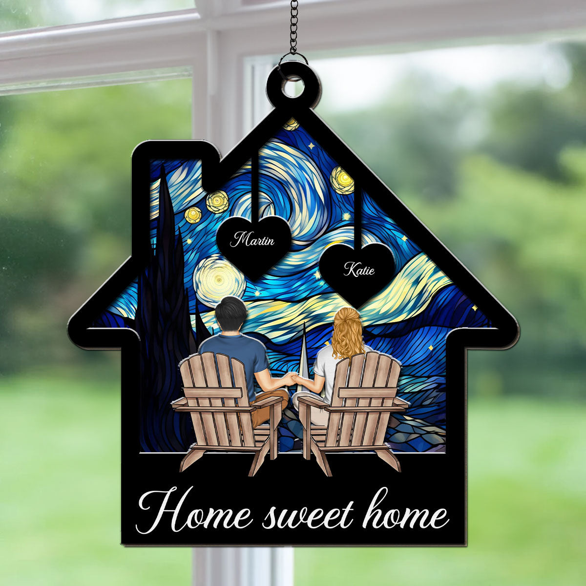 Home Sweet Home - Personalized Custom Suncatcher