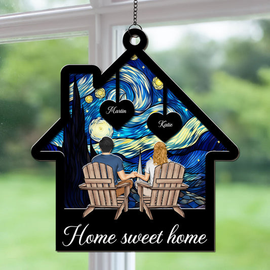 Home Sweet Home - Personalized Custom Suncatcher