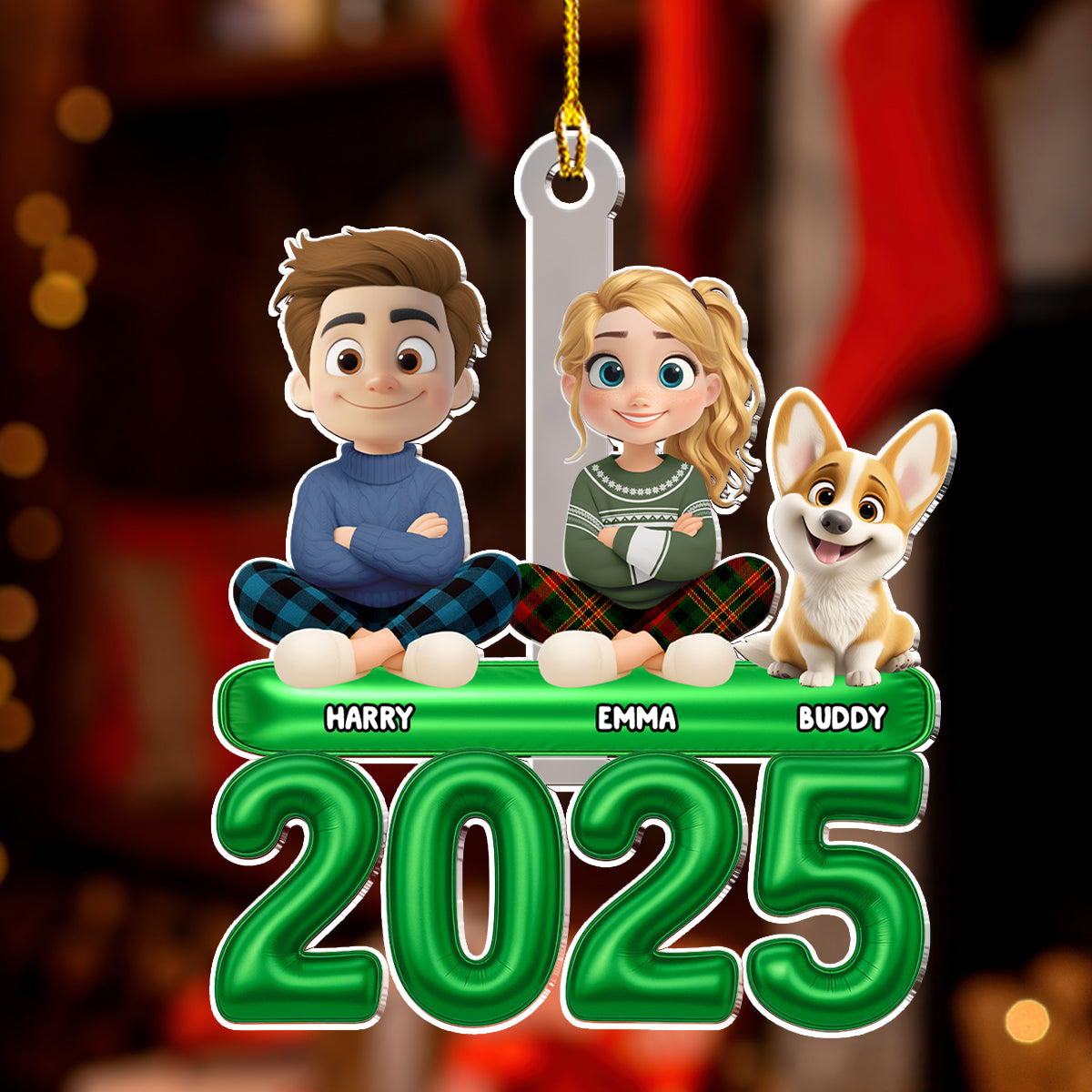 Santa Favorite Family - Personalized Custom Acrylic Ornament