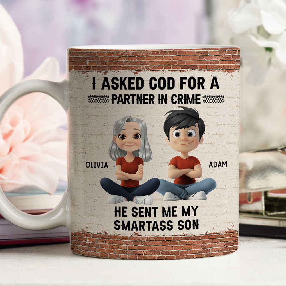 God Sent You To Me - Personalized Custom Coffee Mug