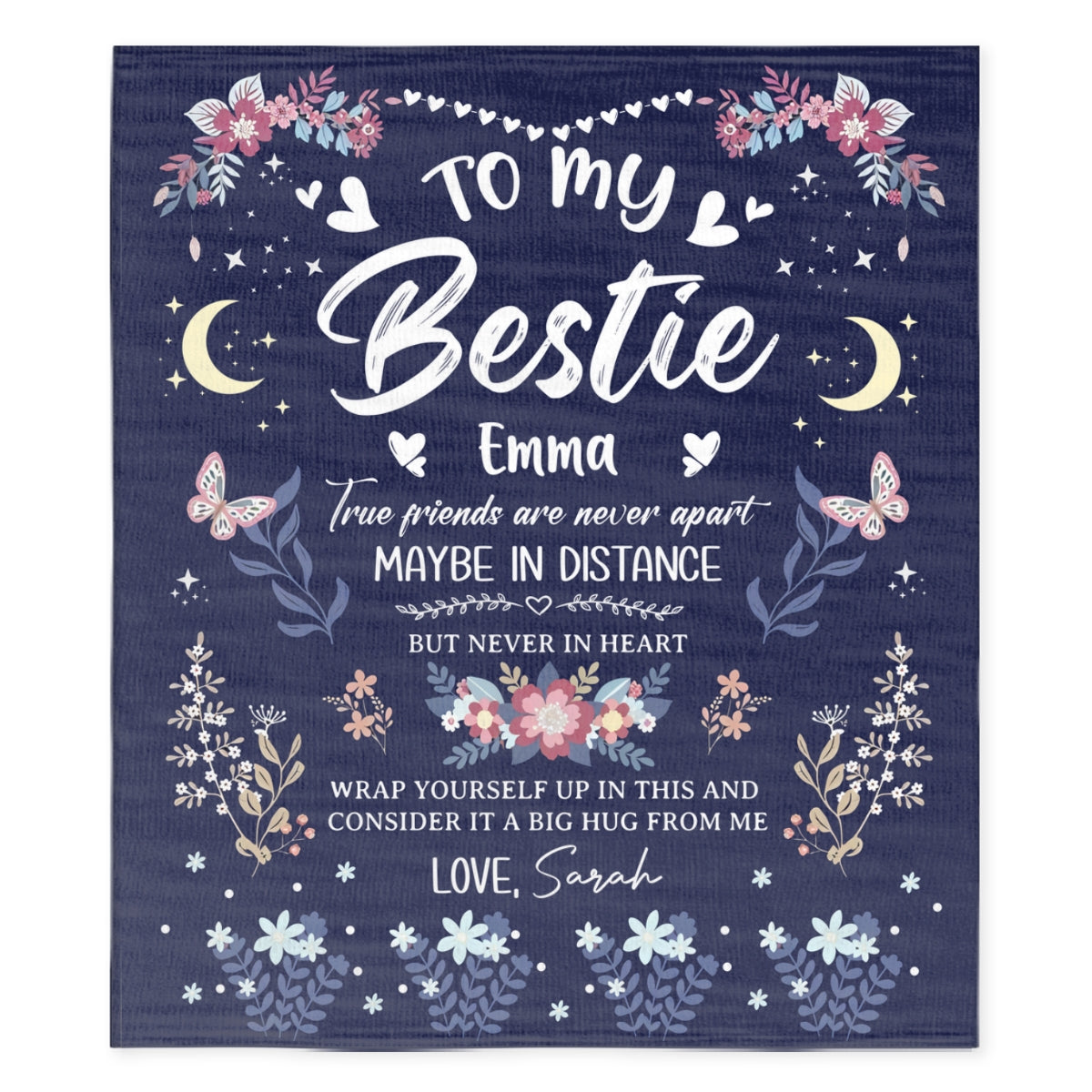 Thinking Of You Far Away - Personalized Custom Fleece Blanket