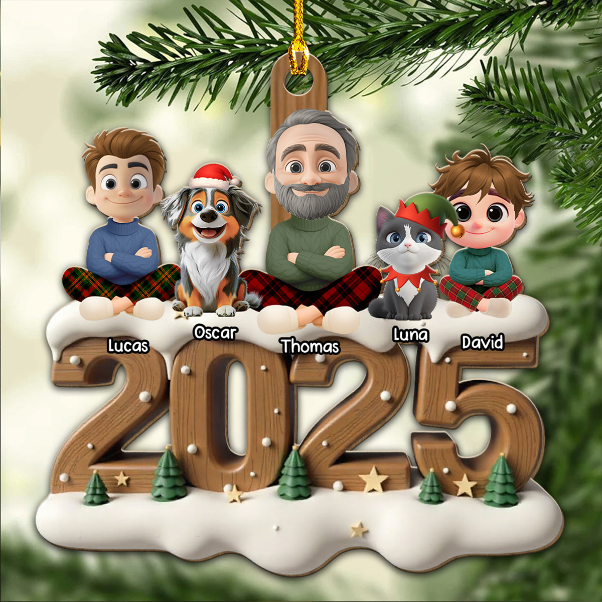 As A Fur Parent Now Onwards - Personalized Custom 3D Effect Wood Ornament