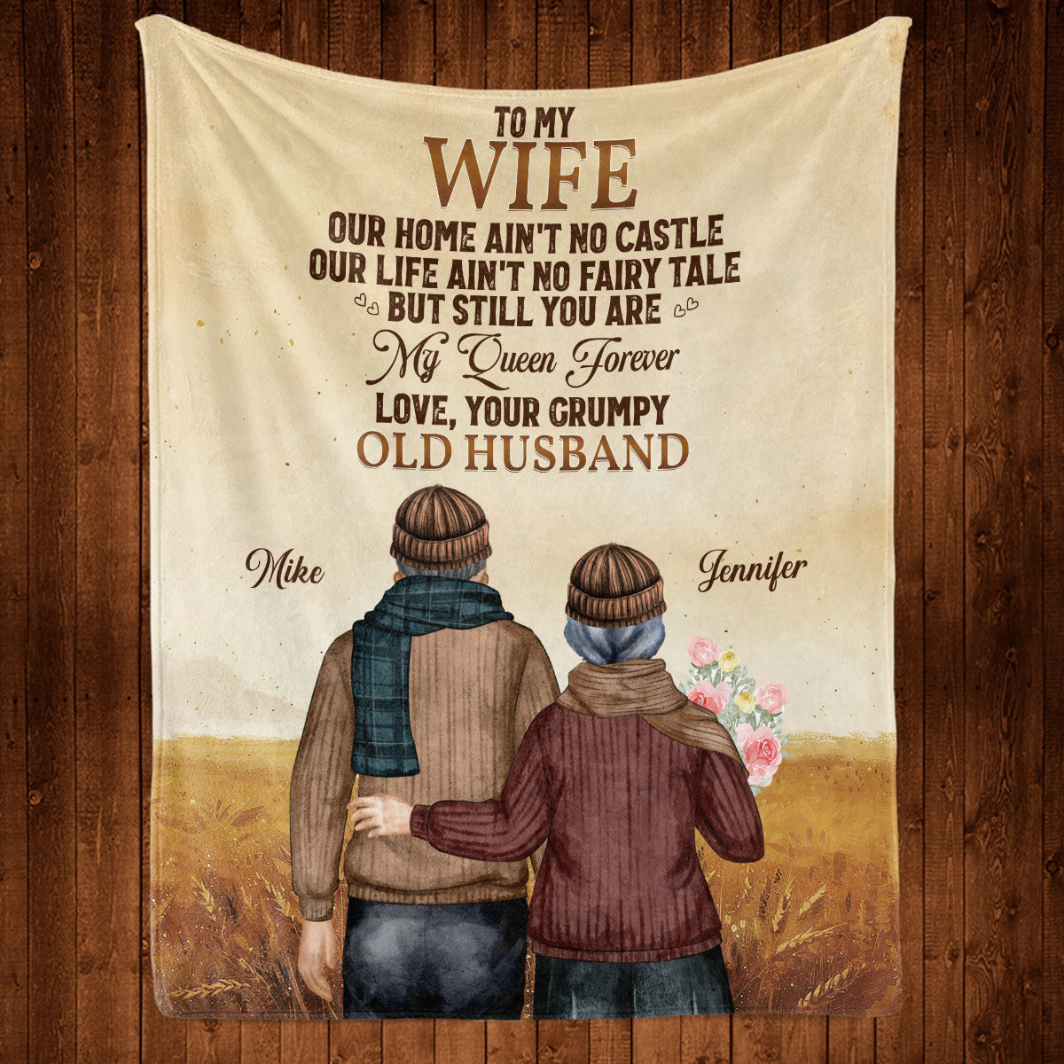 To My Wife You Are My Queen Forever - Personalized Custom Fleece Blanket