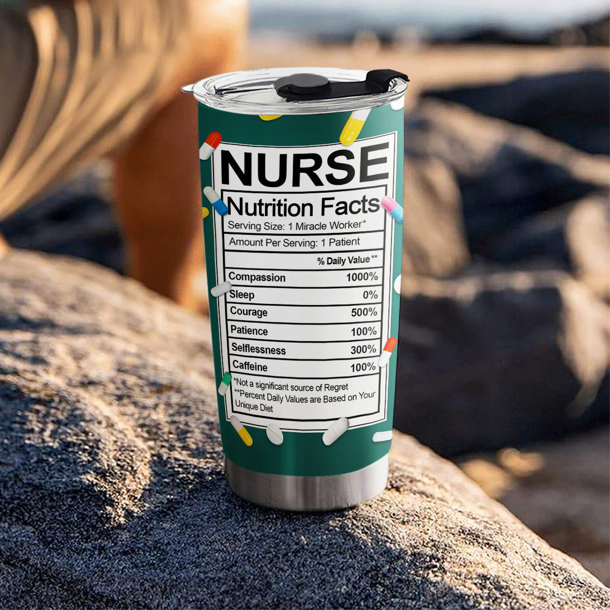 Nurse Nutrition Facts  - Personalized Custom Tumbler
