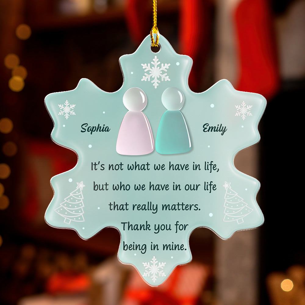 Thank You For Being In Mine Sea Glass - Personalized Custom Acrylic Ornament