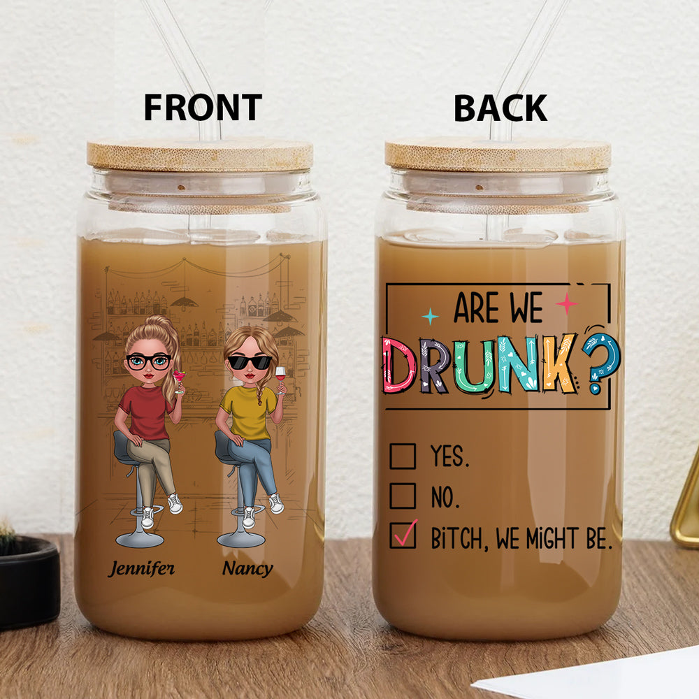 Bestie Check - Personalized Custom Glass Can