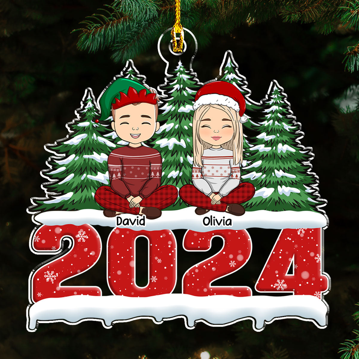 The Warmth Of A Family Love - Personalized Custom Acrylic Ornament