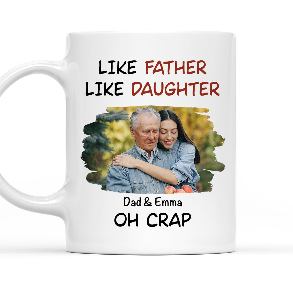 Like Father Like Daughter Cartoonized Photo - Personalized Custom Coffee Mug
