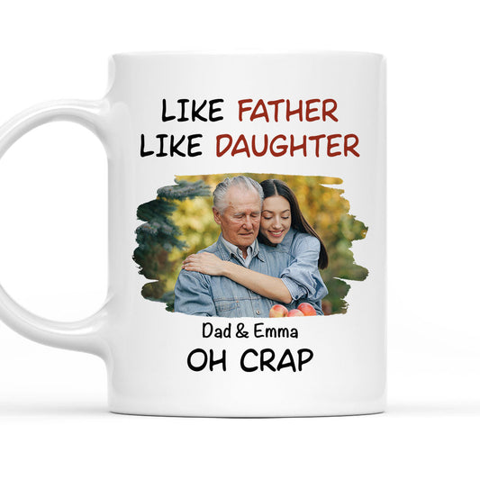 Like Father Like Daughter Cartoonized Photo - Personalized Custom Coffee Mug