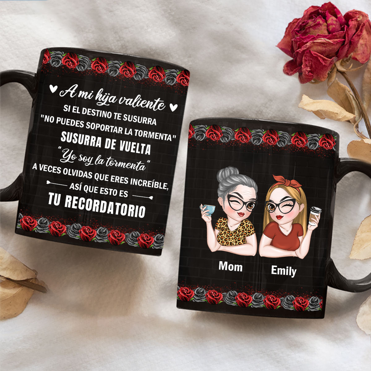 A Mi Hija Valiente - Taza Personalizada de Café