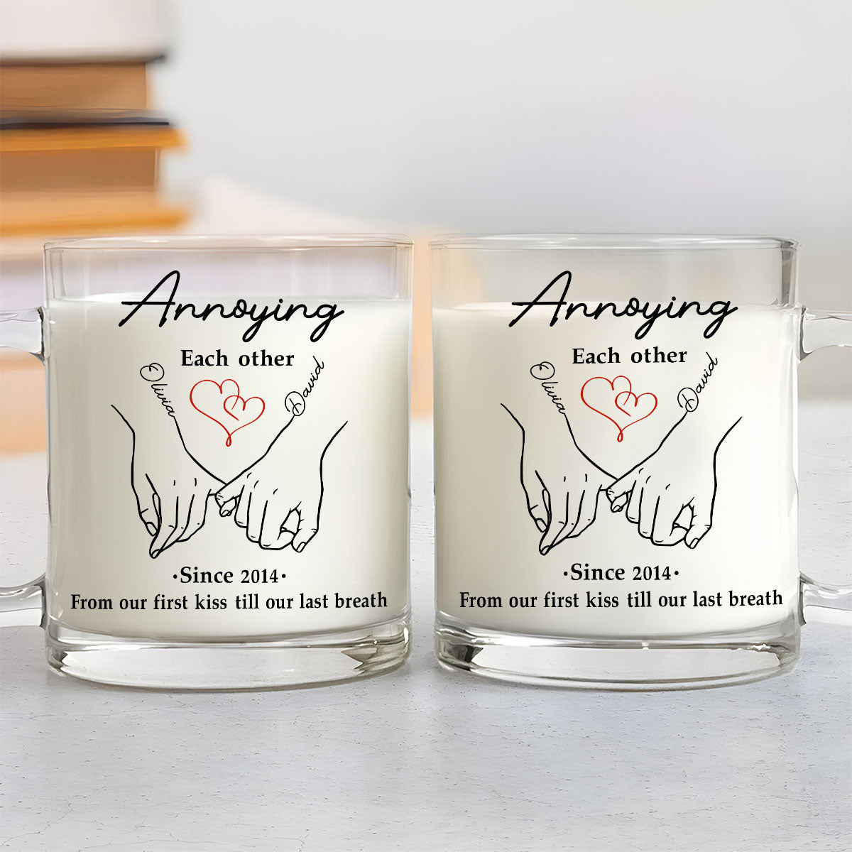 Till Our Last Breath - Personalized Custom Glass Mug