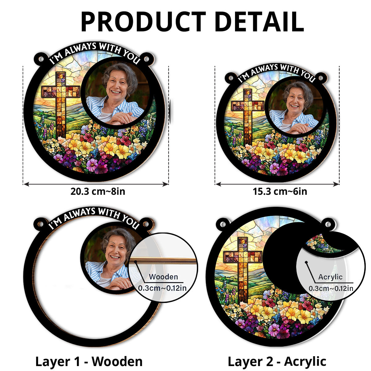 Eternally In My Heart - Personalized Custom Suncatcher