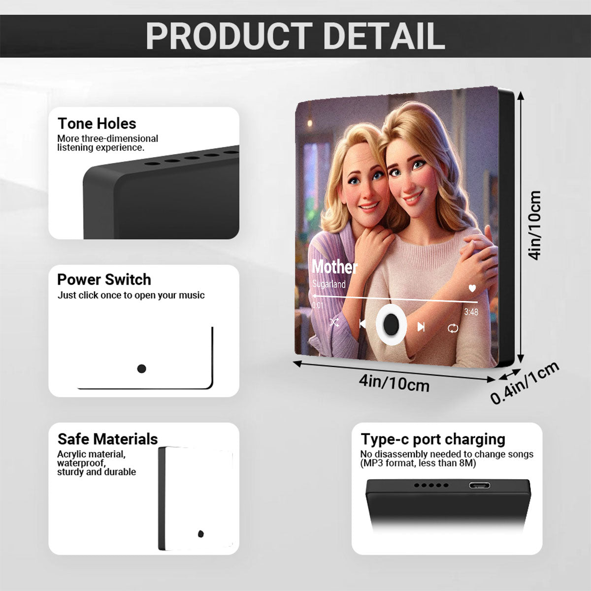 Best Mom Ever - Personalized Custom Music Fridge Magnet