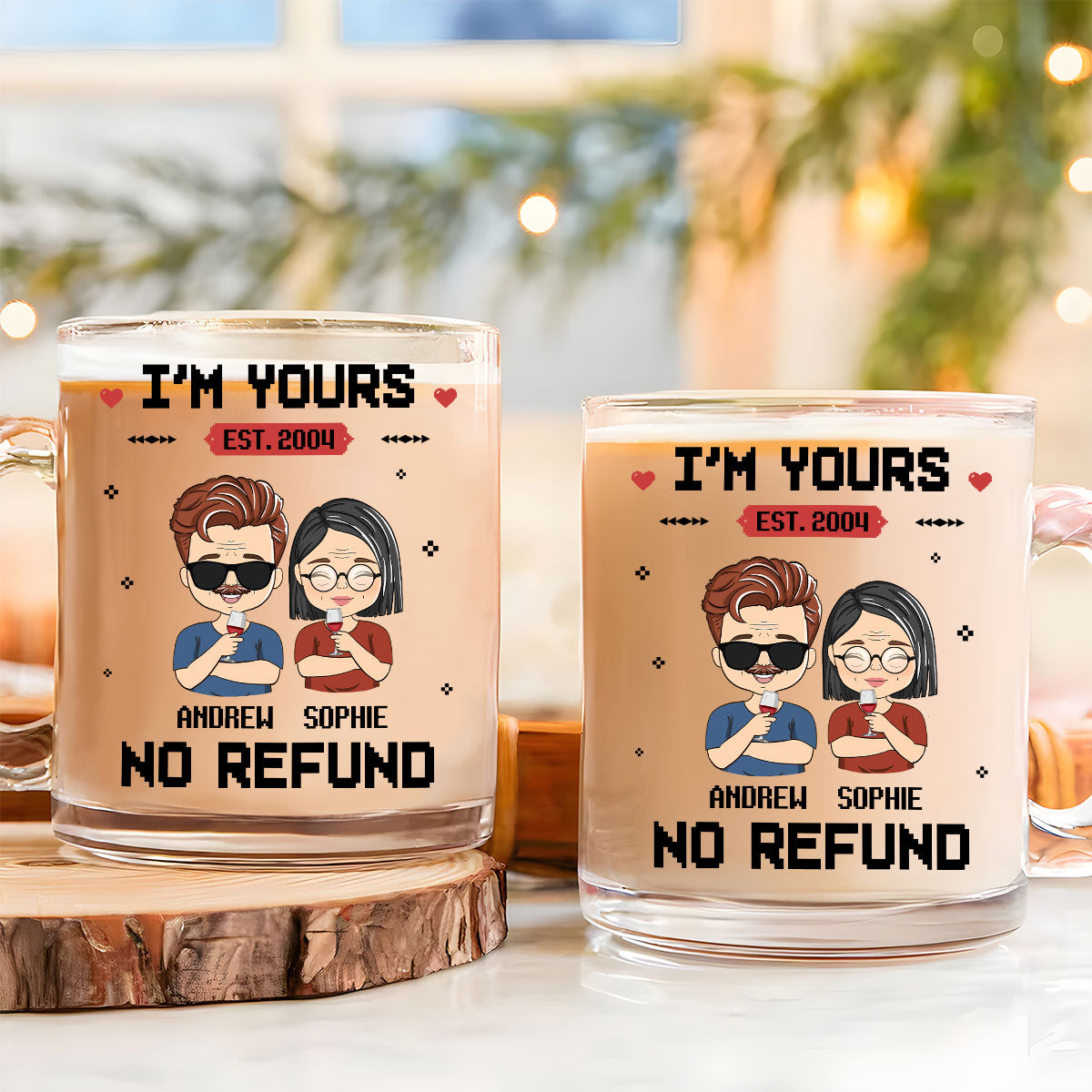 I Am Yours - Personalized Custom Glass Mug