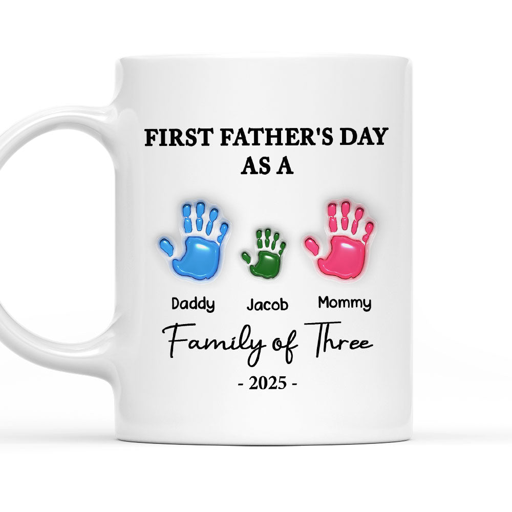 First Father Day - Personalized Custom 3D Inflated Effect Mug