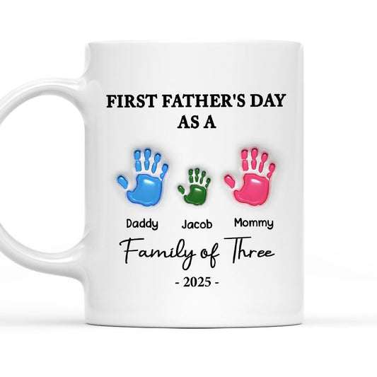 First Father Day - Personalized Custom 3D Inflated Effect Mug