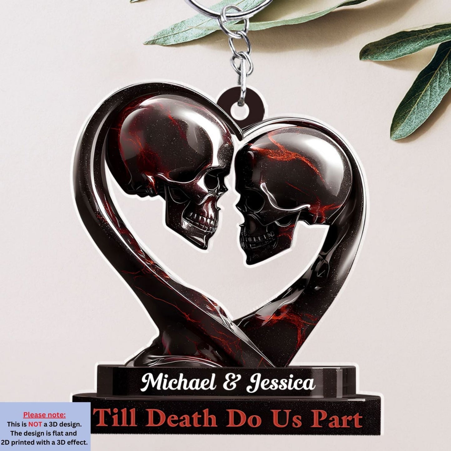 Till Death Do Us Part - Personalized Custom Acrylic Keychain