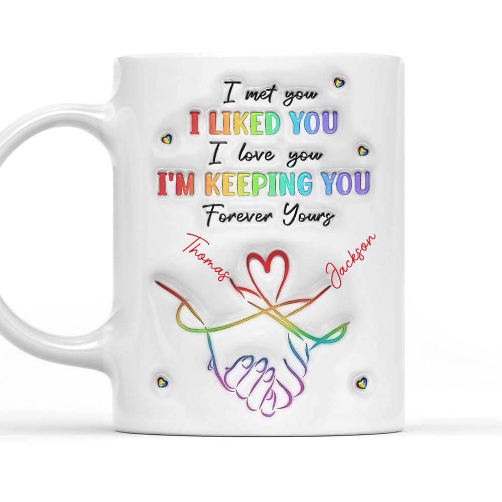 I Love You Love Is Love - Personalized Custom 3D Inflated Effect Mug