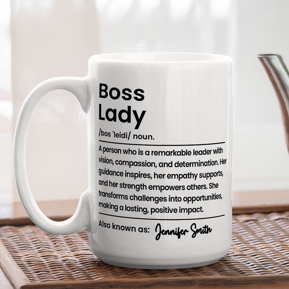 Boss Lady - Personalized Custom Coffee Mug