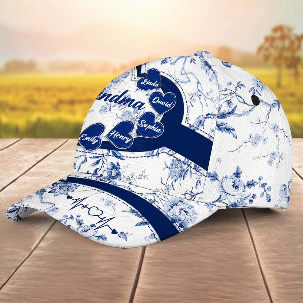 Love Being Grandma Toile - Personalized Classic Cap