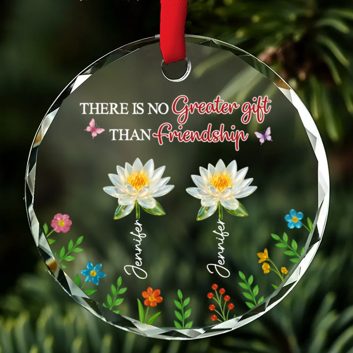Greatest Friendship - Personalized Custom Glass Ornament