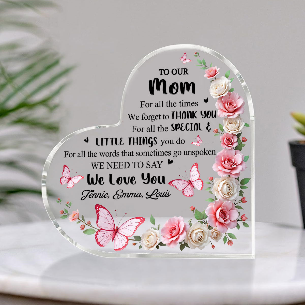 To My Mother - Personalized Custom Acrylic Plaque