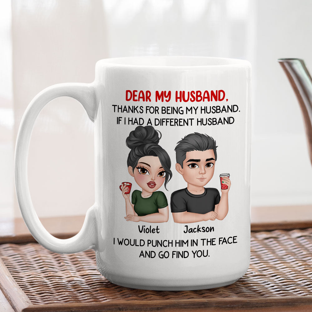 Thanks For Being My Husband - Personalized Custom Coffee Mug