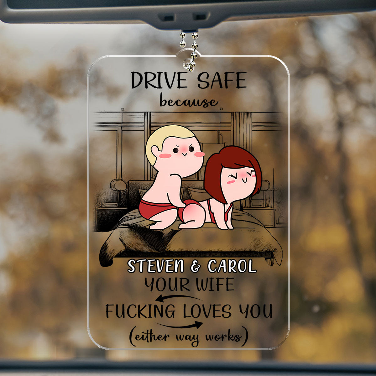 Take Care On The Road You Mean The World To Me - Personalized Custom Car Ornament