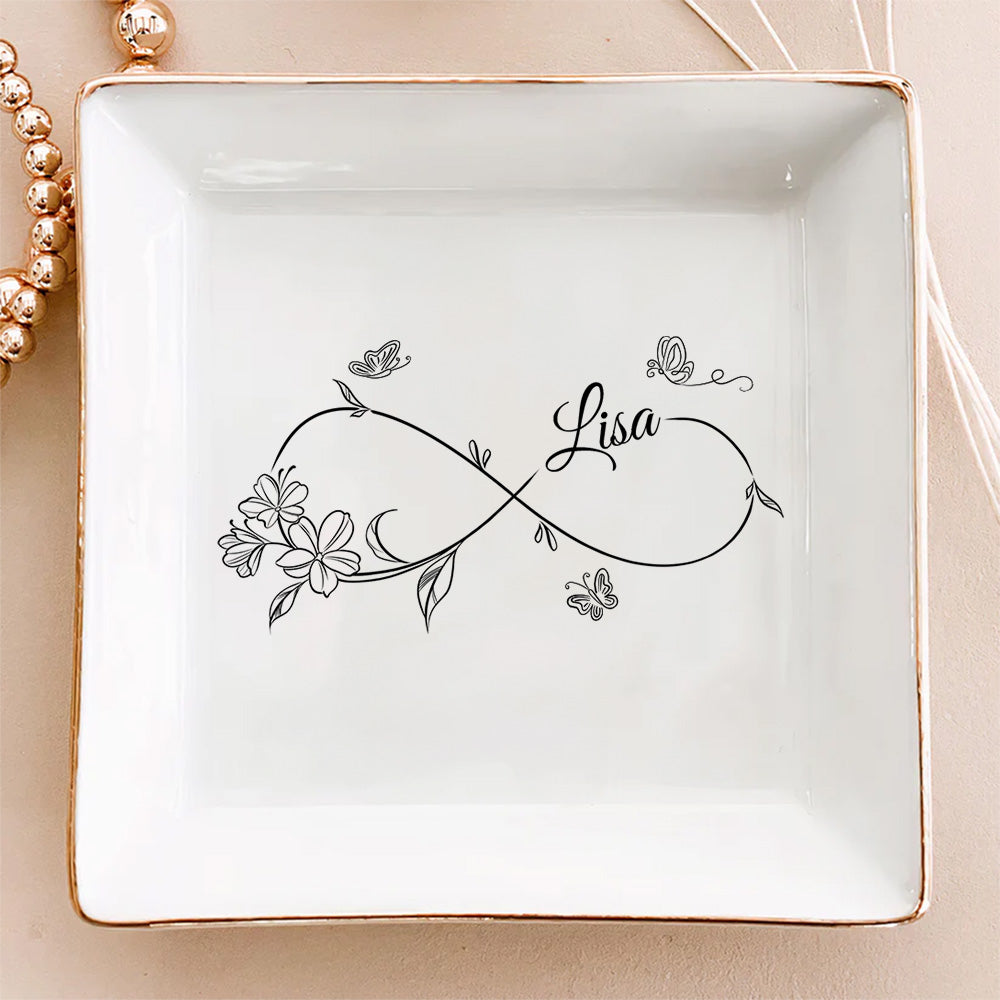 Flowers Need Time To Bloom - Personalized Custom Jewelry Dish