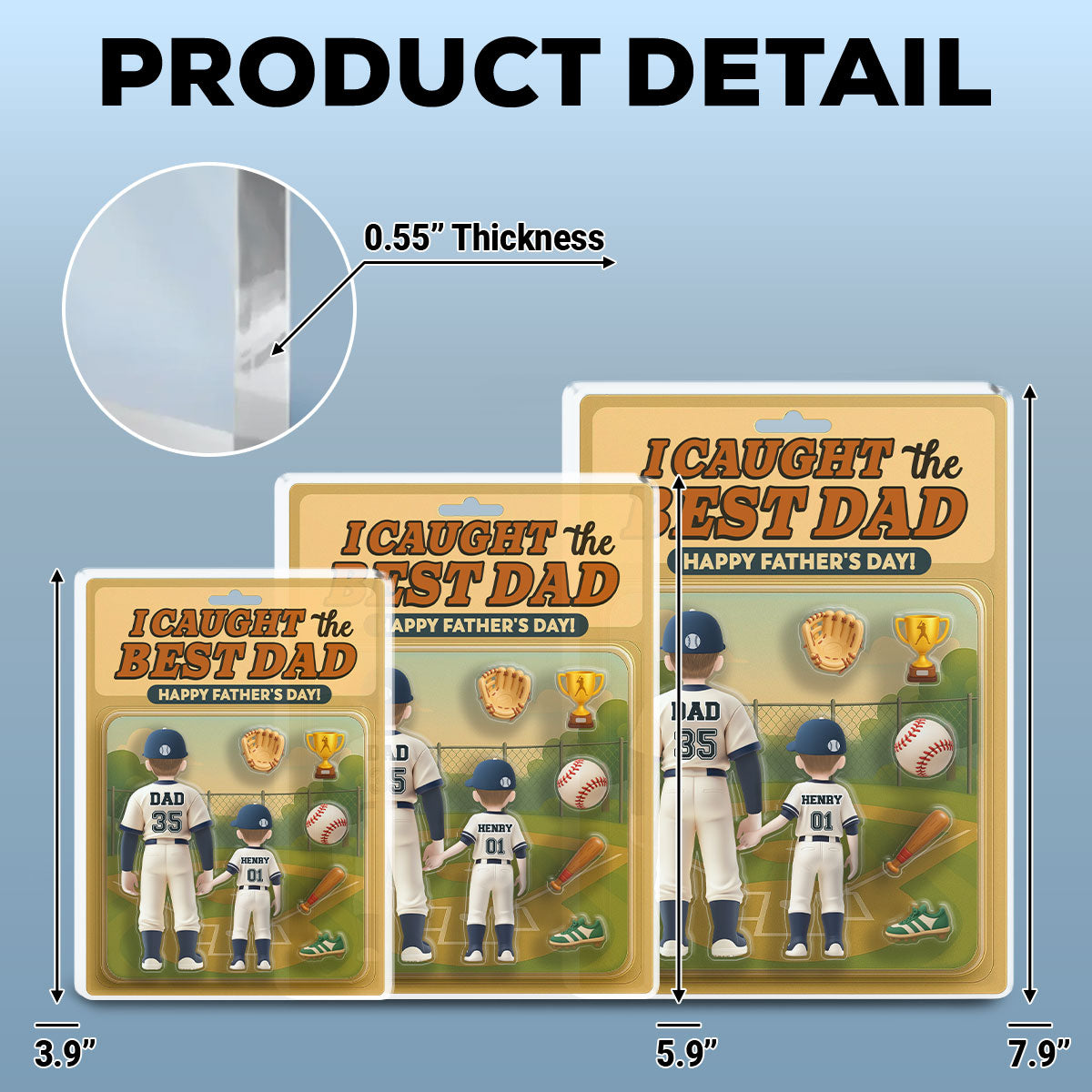 I Caught The Best Dad - Personalized Custom Acrylic Plaque