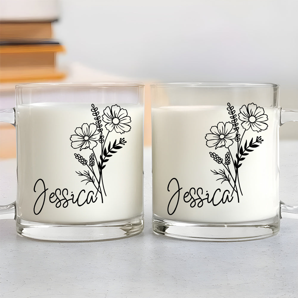 Live Life In Full Bloom - Personalized Custom Glass Mug