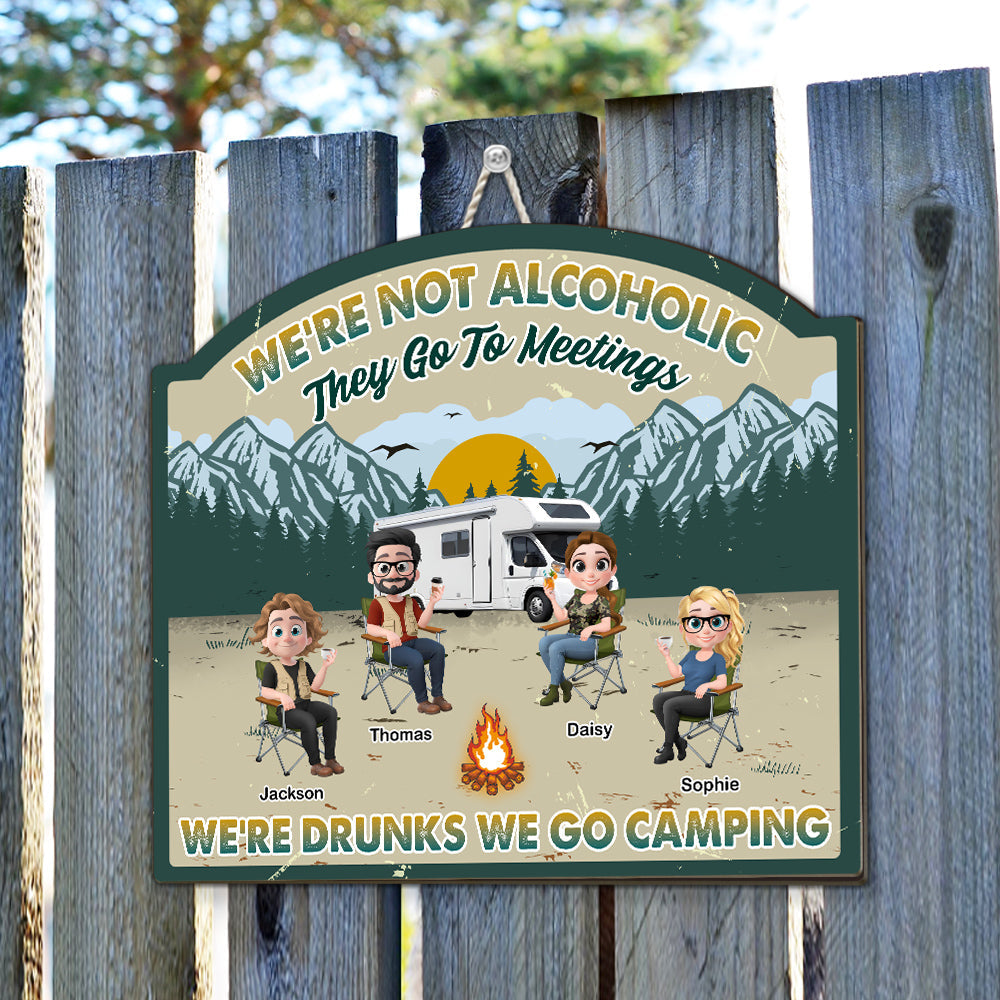 We Go Camping - Personalized Custom Wood Sign