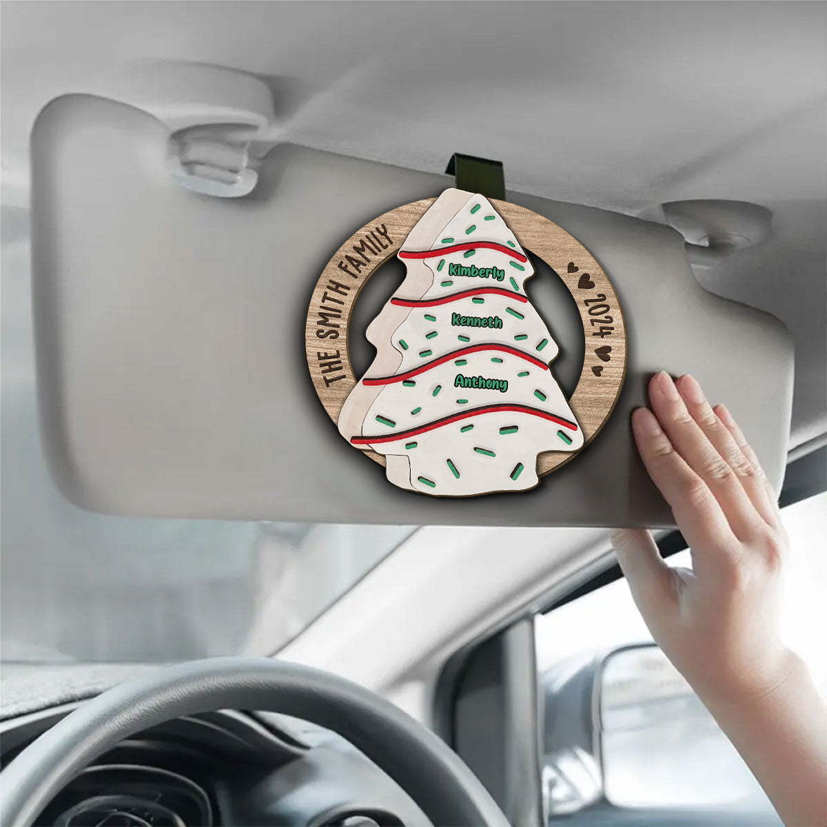 Oh Family Tree Cake - Personalized Custom Car Visor Clip