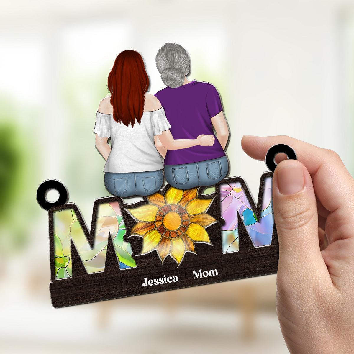 Sunflower Love - Personalized Custom Suncatcher