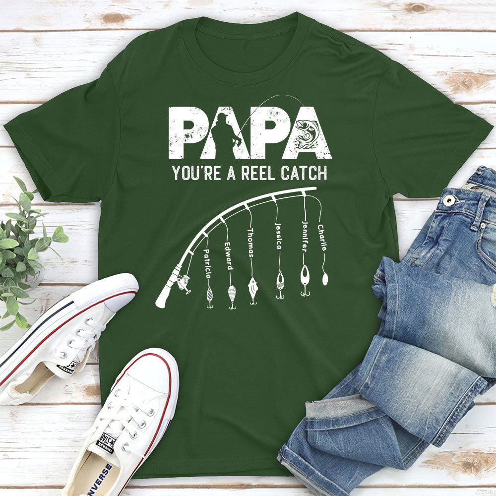 Dad Reel Catch - Personalized Custom Shirt