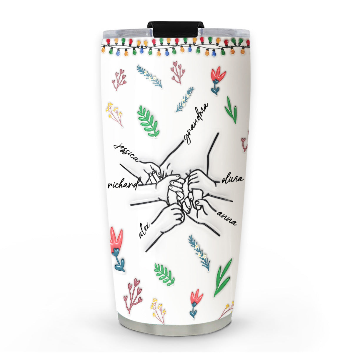 You Hold My Hand - Personalized Custom 3D Inflated Effect Tumbler