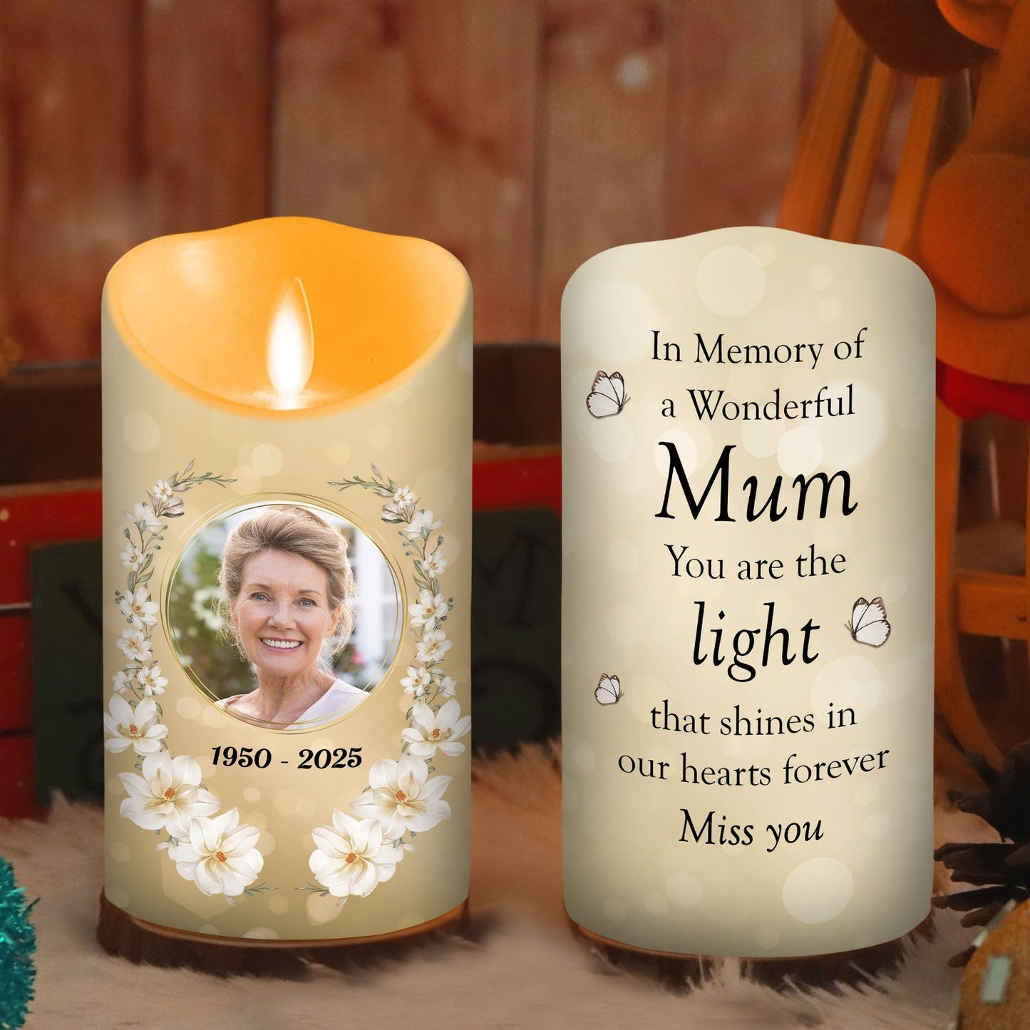 In Memory Of A Wonderful - Personalized Custom LED Candle