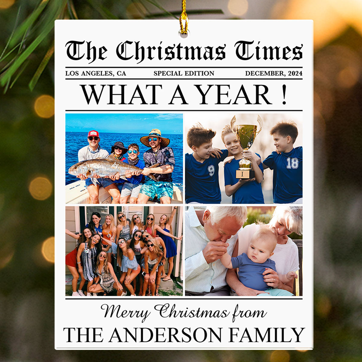 The Christmas Times - Personalized Custom Acrylic Ornament