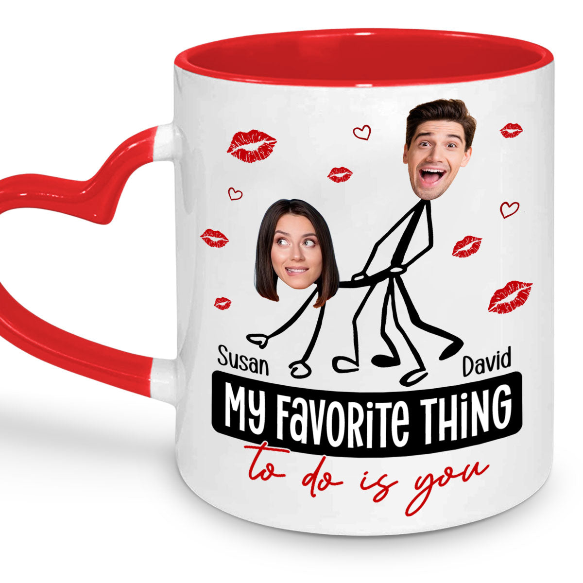 My Favorite - Personalized Custom Heart Handle Mug
