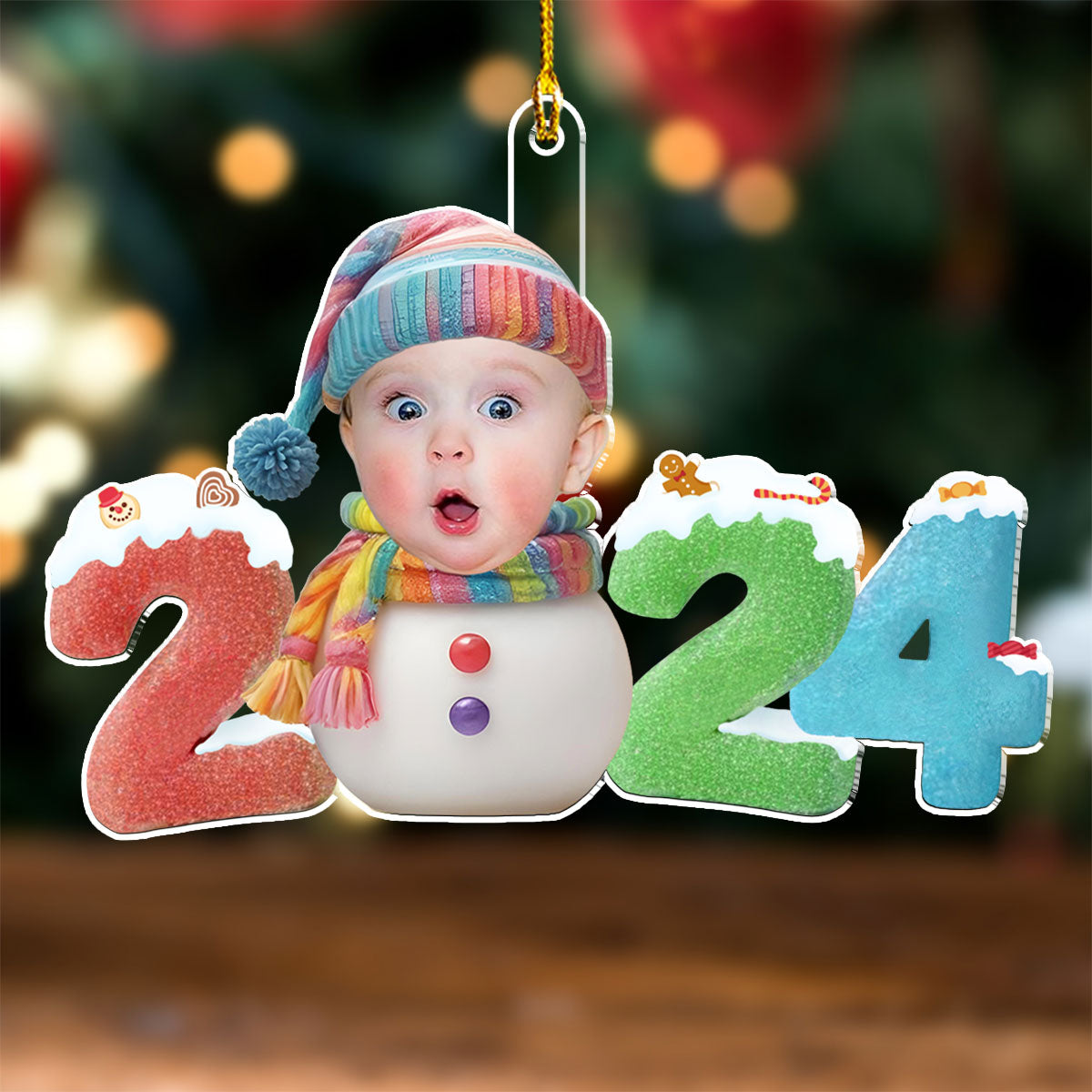 Baby First Christmas 2024 - Personalized Custom Acrylic Ornament