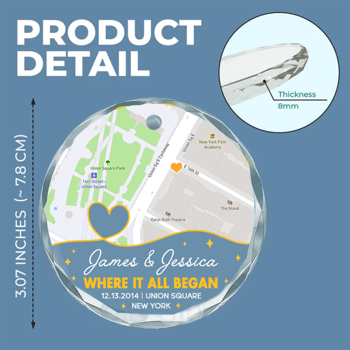 Where Everything Began - Personalized Custom Glass Ornament