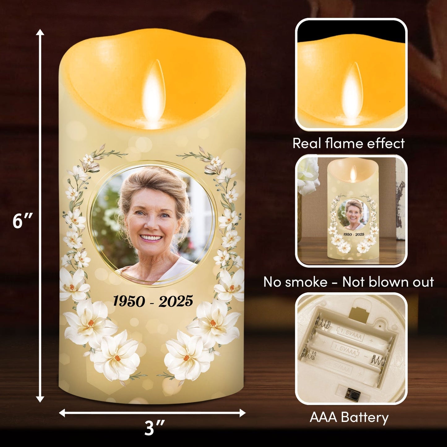 In Memory Of A Wonderful - Personalized Custom LED Candle